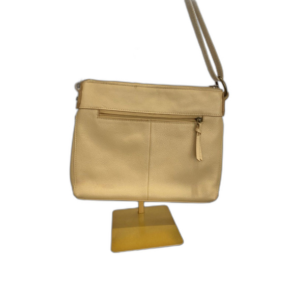 The Sak Yellow Crossbody/Shoulder Floral Embossed Zipper Closure Bag Pre Owned - Picture 2 of 9